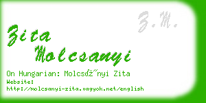 zita molcsanyi business card